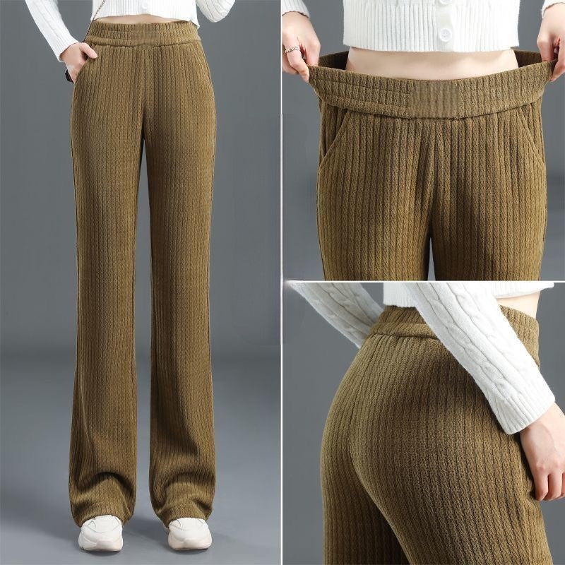 Pantalon Ample à Taille Élastique et Jambe Large